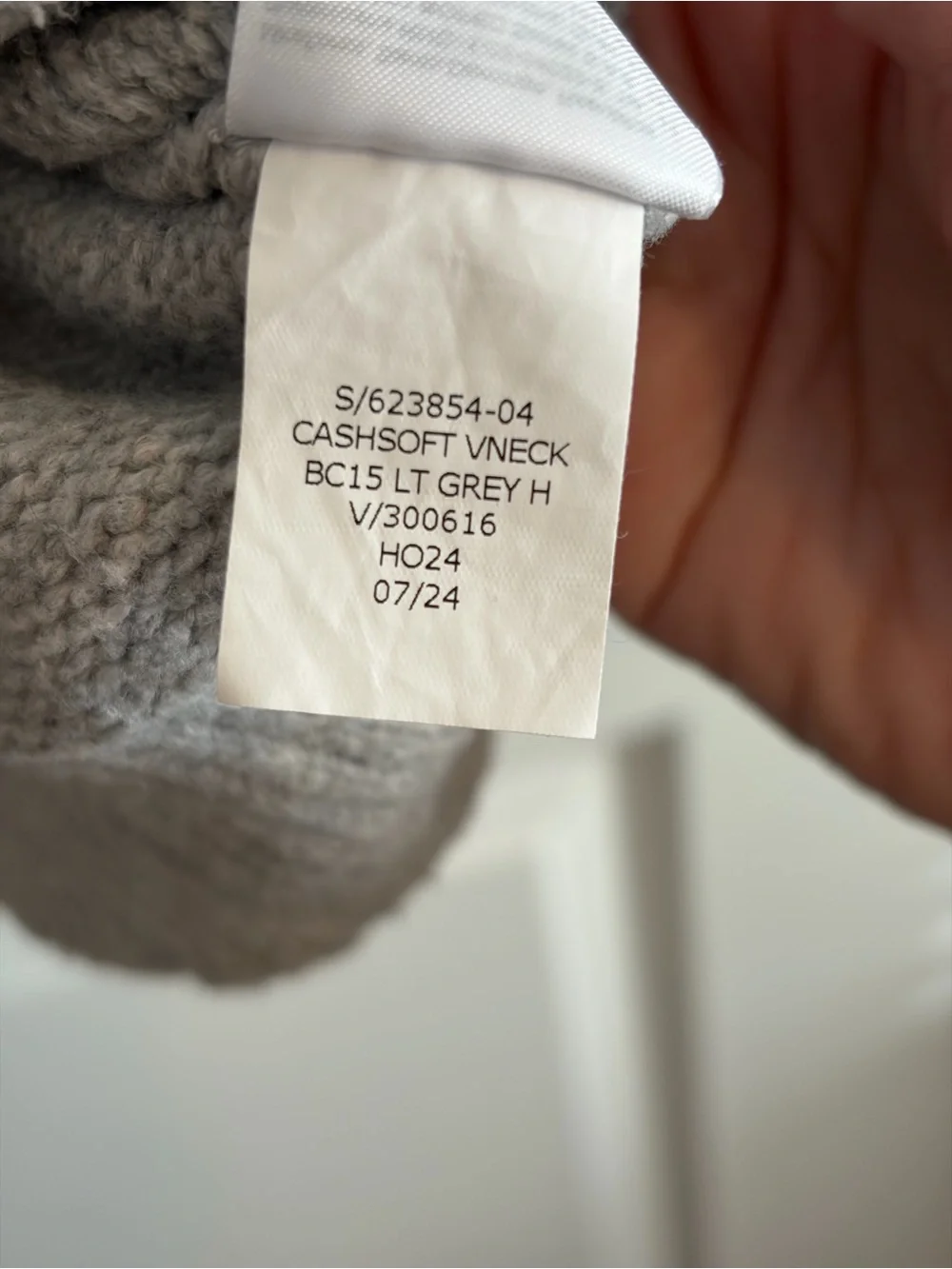 GAP Light Gray V-Neck Cropped Sweater